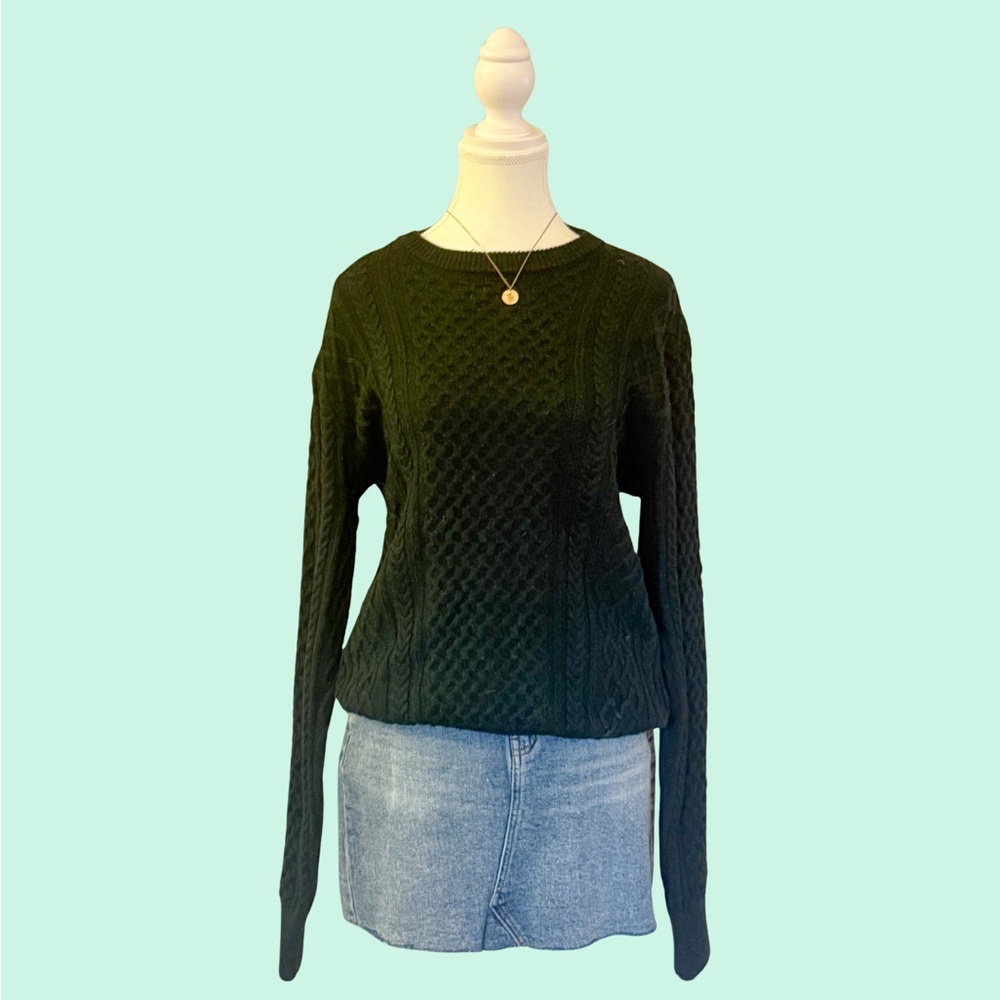 Spier & Mackay Merino Aran Green Sweater‎‎‎‎